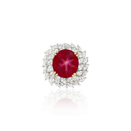 STAR RUBY AND DIAMOND RING - Foto 4