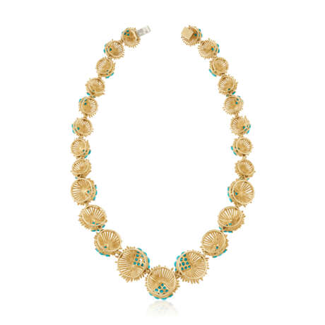 TIFFANY & CO. SET OF TURQUOISE AND GOLD JEWELRY - фото 4