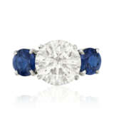 DIAMOND AND SAPPHIRE RING - photo 4