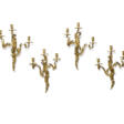 A SET OF FOUR FRENCH ORMOLU THREE-BRANCH WALL LIGHTS - Auktionsarchiv