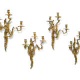 A SET OF FOUR FRENCH ORMOLU THREE-BRANCH WALL LIGHTS - photo 3
