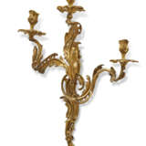 A SET OF FOUR FRENCH ORMOLU THREE-BRANCH WALL LIGHTS - photo 4