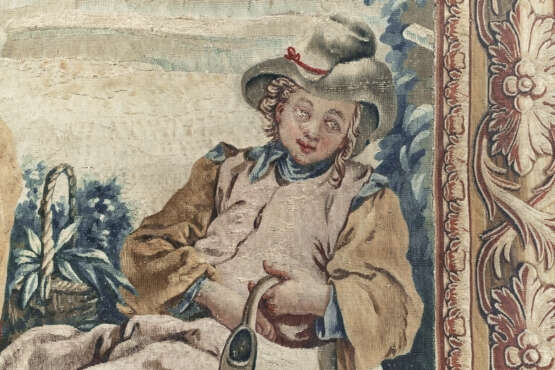 A BEAUVAIS PASTORAL TAPESTRY PANEL - photo 4