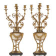 A PAIR OF LATE LOUIS XVI ORMOLU AND WHITE MARBLE CANDELABRA - Archives des enchères