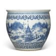 A LARGE CHINESE BLUE AND WHITE PORCELAIN JARDINI&#200;RE - Архив аукционов