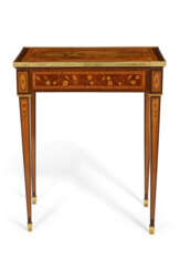 A LOUIS XVI TULIPWOOD, AMARANTH AND MARQUETRY OCCASIONAL TABLE