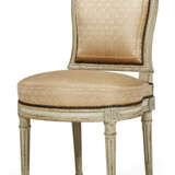 A SET OF TEN LOUIS XVI GRAY-PAINTED DINING CHAIRS - фото 2