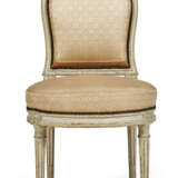 A SET OF TEN LOUIS XVI GRAY-PAINTED DINING CHAIRS - фото 3