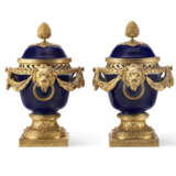 A PAIR OF FRENCH ORMOLU-MOUNTED SEVRES COBALT BLUE-GROUND PORCELAIN POTPOURRI VASES AND COVERS (`VASES DULAC`) - Foto 3