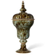 Vase. A SEVRES PORCELAIN &#39;FOND ECAILLE&#39; VASE AND COVER (COUPE POIRE RENVERSEE ET SON COUVERCLE)