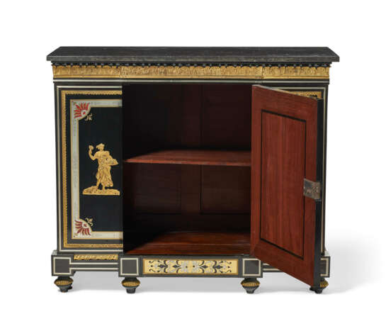 A PAIR OF LATE LOUIS XVI ORMOLU-MOUNTED EBONY, EBONIZED AND BOULLE MARQUETRY MEUBLES D`APPUI - photo 4
