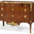 A LATE LOUIS XV ORMOLU-MOUNTED KINGWOOD, TULIPWOOD, AMARANTH AND PARQUETRY COMMODE - Auction archive