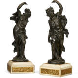 A PAIR OF BRONZE FIGURES OF BACCHUS AND A BACCHANTE - фото 1