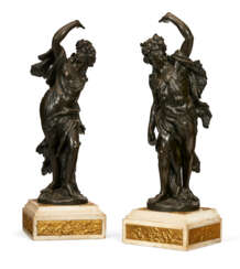 A PAIR OF BRONZE FIGURES OF BACCHUS AND A BACCHANTE