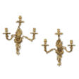 A PAIR OF REGENCE ORMOLU THREE-BRANCH WALL-LIGHTS - Archives des enchères