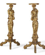 Torchère. A PAIR OF NORTH EUROPEAN GILTWOOD TORCHERES