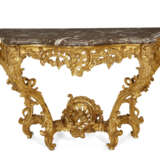 AN EARLY LOUIS XV GILTWOOD CONSOLE TABLE - photo 1