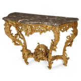 AN EARLY LOUIS XV GILTWOOD CONSOLE TABLE - photo 2
