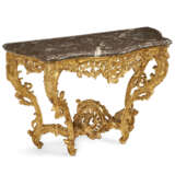 AN EARLY LOUIS XV GILTWOOD CONSOLE TABLE - фото 3