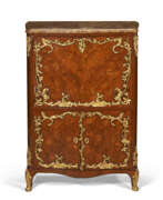 Bureaux. A LOUIS XV ORMOLU-MOUNTED KINGWOOD, TULIPWOOD, AND MARQUETRY SECRETAIRE A ABATTANT