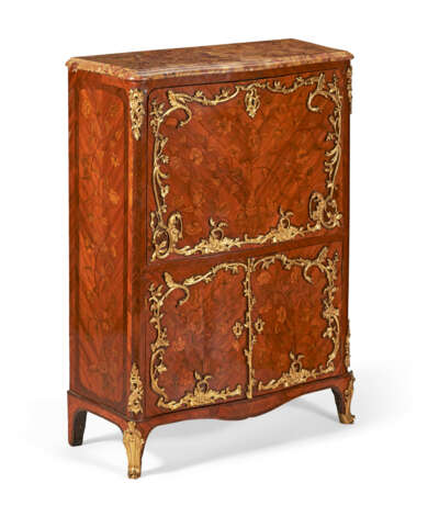 A LOUIS XV ORMOLU-MOUNTED KINGWOOD, TULIPWOOD, AND MARQUETRY SECRETAIRE A ABATTANT - photo 2
