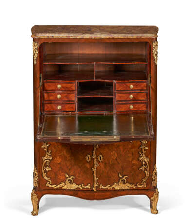A LOUIS XV ORMOLU-MOUNTED KINGWOOD, TULIPWOOD, AND MARQUETRY SECRETAIRE A ABATTANT - photo 4