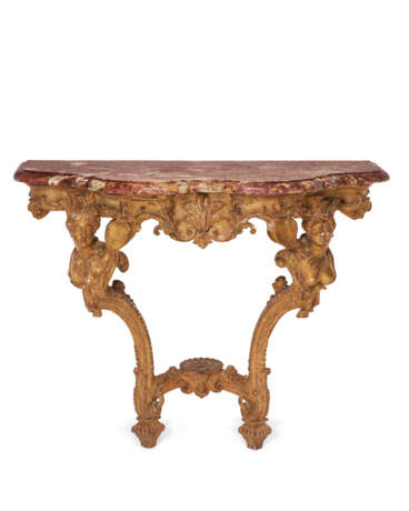 A REGENCE GILTWOOD CONSOLE TABLE - photo 1