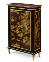 A FRENCH ORMOLU-MOUNTED EBONY AND CHINESE LACQUER CABINET