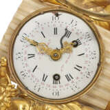 A LOUIS XVI ORMOLU AND WHITE MARBLE MANTEL CLOCK - photo 8