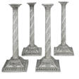 A SET OF FOUR GEORGE III SILVER CANDLESTICKS - Archives des enchères