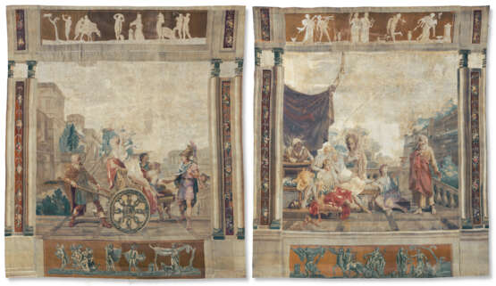 A PAIR OF BEAUVAIS HISTORICAL TAPESTRIES - photo 1