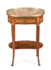 A LOUIS XVI ORMOLU-MOUNTED TULIPWOOD AND PARQUETRY TABLE EN CHIFFONNIERE