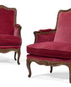 Beechwood. A PAIR OF FRENCH BEECHWOOD BERGERES
