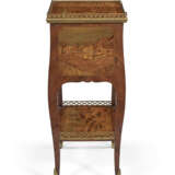 A MATCHED PAIR OF FRENCH ORMOLU-MOUNTED KINGWOOD, SYCAMORE AND MARQUETRY TABLES EN CHIFFONNIER - photo 8