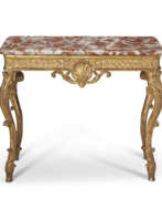 Period of Louis XIV. A LATE LOUIS XIV GILTWOOD CENTER TABLE