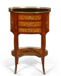 A LOUIS XV ORMOLU-MOUNTED TULIPWOOD, BOIS CITRONNIER AND MARQUETRY TABLE EN CHIFFONNIERE