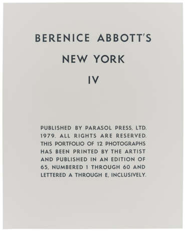 BERENICE ABBOTT (1898–1991) - photo 2