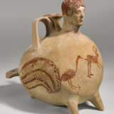 A SICILIAN POTTERY ASKOS IN THE FORM OF A SIREN - фото 1