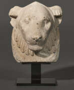 Ptolemäische Dynastie. AN EGYPTIAN LIMESTONE LION HEAD SCULPTOR’S MODEL