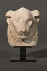 AN EGYPTIAN LIMESTONE LION HEAD SCULPTOR’S MODEL