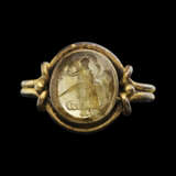 A ROMAN CITRINE RINGSTONE WITH LUNA - photo 1