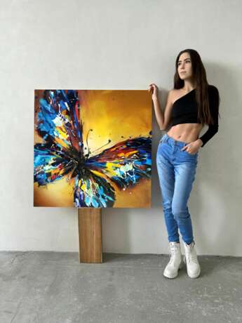 Волшебство Крыльев картина маслом Евгения Дувакина Oil Abstract art насекомое Russia 2023 - photo 4
