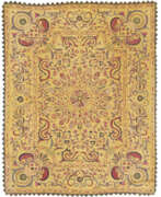 India. AN EMBROIDERED SILK PANEL