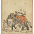 AKBAR II (R.1806-37) WITH HIS SON MIRZA SELIM SEATED ON AN ELEPHANT - Аукционные товары