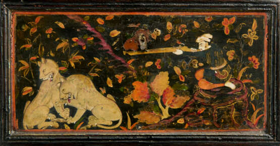 A FINELY LACQUERED MUGHAL CABINET - photo 9