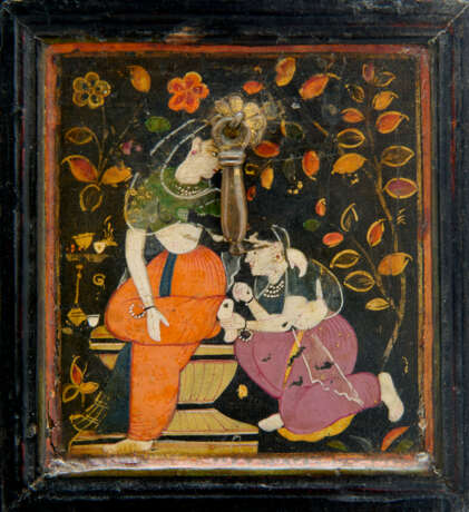 A FINELY LACQUERED MUGHAL CABINET - фото 11