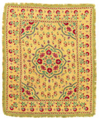 A QUILTED AND EMBROIDERED SILK PANEL