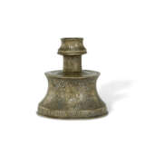A SIIRT SILVER-INLAID BRONZE CANDLESTICK - photo 1
