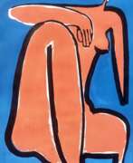 Cubism. A sitting nude
