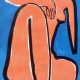 A sitting nude Paper Acrylic paint Cubism Nude art Ukraine 2024 - photo 1